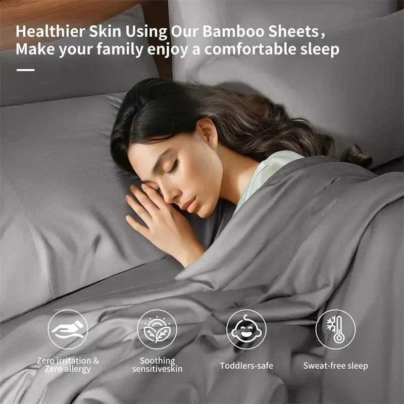 Goodinary® Luxury Bamboo Bed Sheets Set (4pcs)