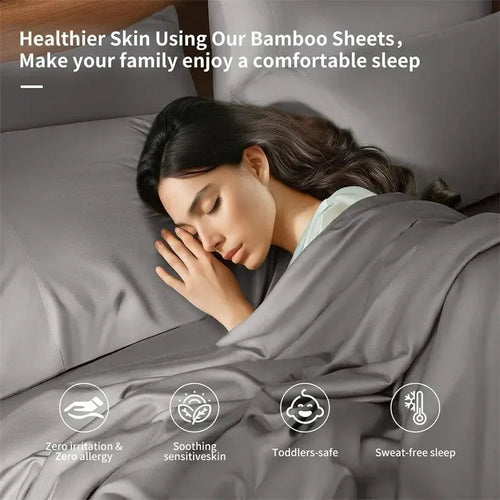 Goodinary® Luxury Bamboo Bed Sheets Set (4pcs)