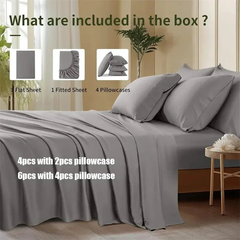 Goodinary® Luxury Bamboo Bed Sheets Set (4pcs)