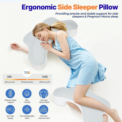 Goodinary® Side Sleeper Pillow with Arm Holes