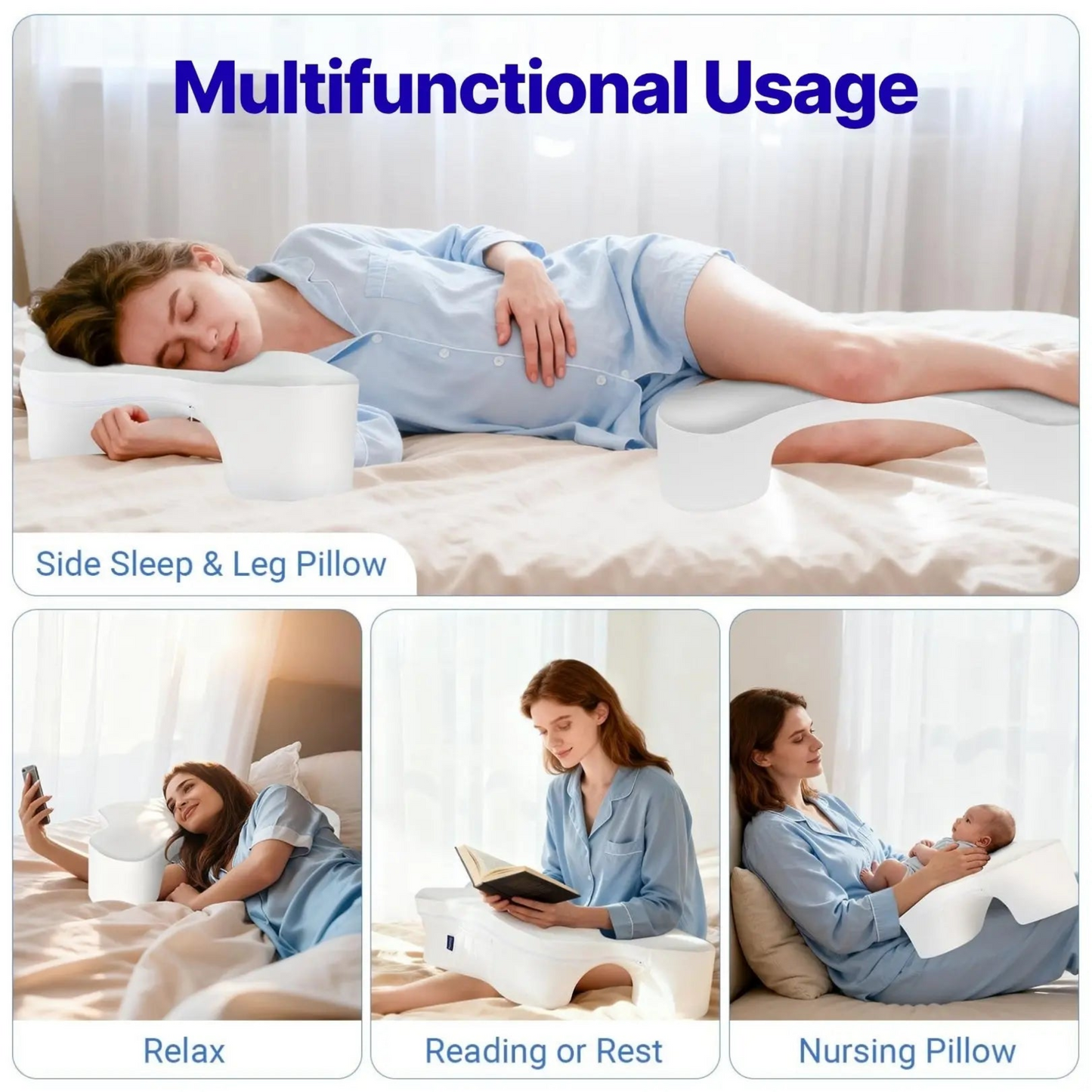 Goodinary® Side Sleeper Pillow with Arm Holes