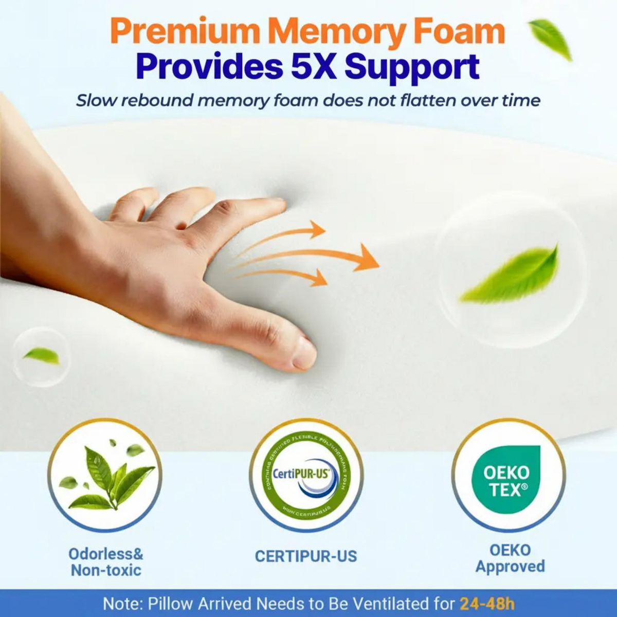Goodinary® Side Sleeper Pillow with Arm Holes